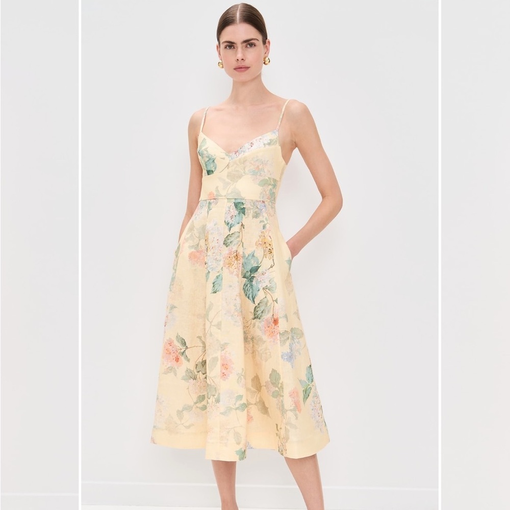 Zimmermann Yellow Floral Illuminate Picnic Dress